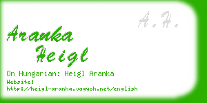 aranka heigl business card